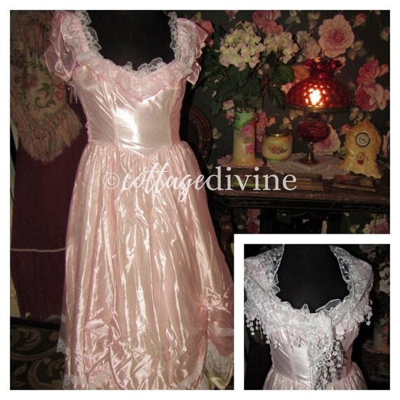 GUNNE SAX Cinderella Pink Princess Vintage Dress … - image 4