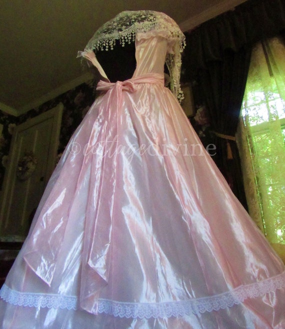 GUNNE SAX Cinderella Pink Princess Vintage Dress … - image 3