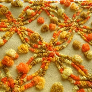 Confetti Magic Vintage Chenille Fabric, Wild Boho Wedding Ring, 20x24" Cut