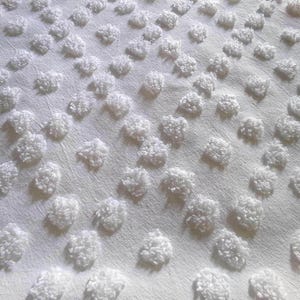 Diamond Dot Chenille Fabric, 19x28" Vintage Style Piece, Simple Modern &