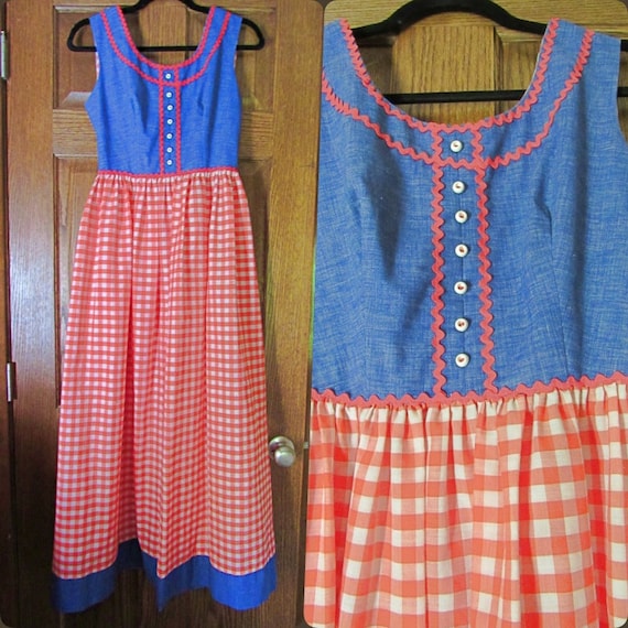 Country Gal Red Gingham Plaid & Denim Candi Jones