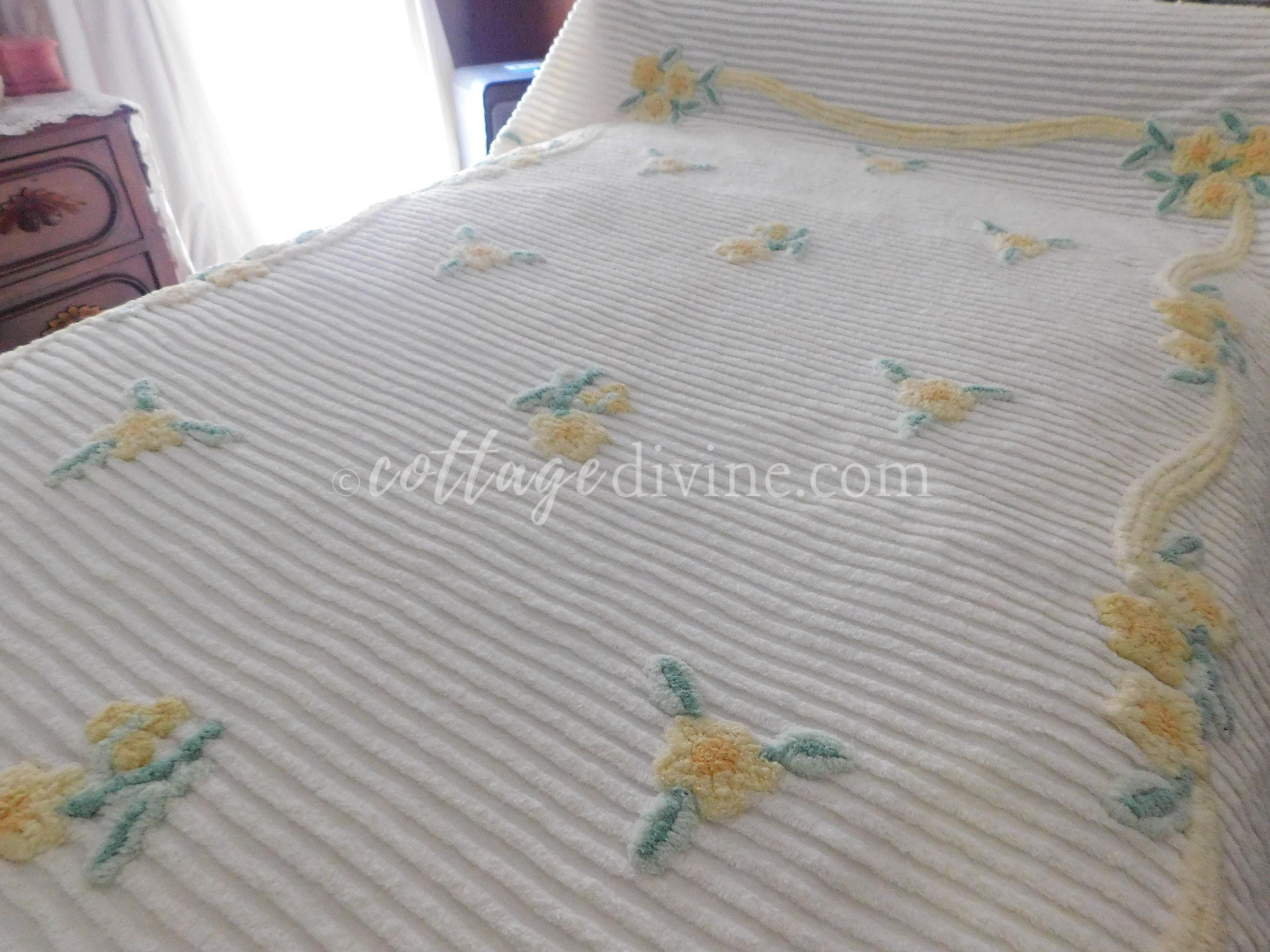 Vintage Chenille Bedspread - Etsy Vintage Chenille Bedspread - Etsy
