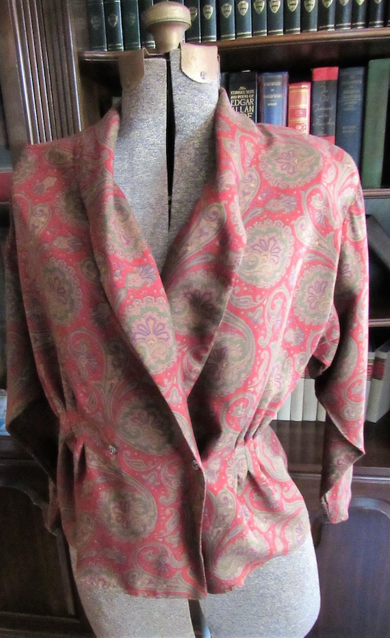 Vintage Preppy Paisley Ralph Lauren Blue Label 198