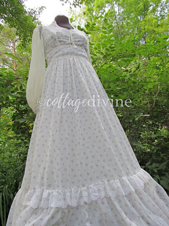 Feminine GUNNE SAX Size 13 Corset Mini Rosebuds &… - image 7