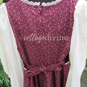 Vintage GUNNE SAX Velvet Corset 1970s Prairie Dress, Burgundy Tiny ...