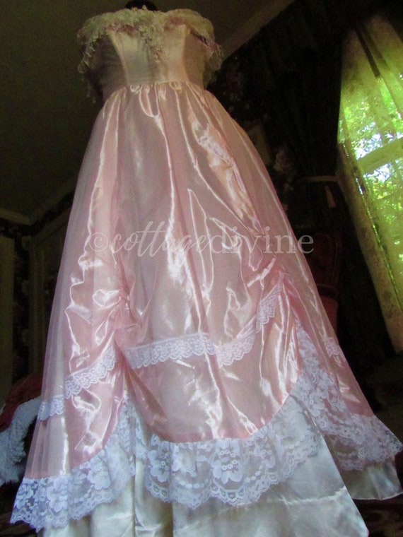 GUNNE SAX Cinderella Pink Princess Vintage Dress … - image 10