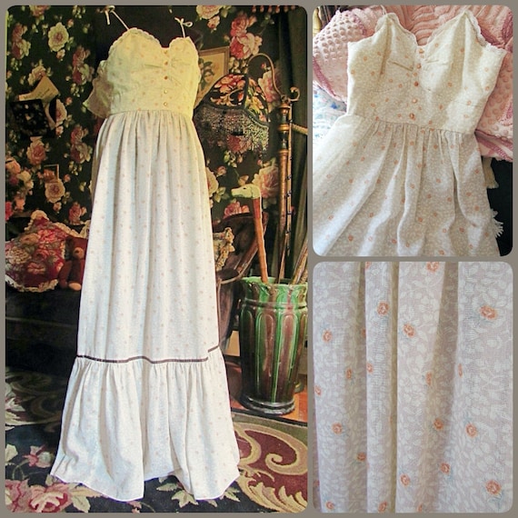 Old Fashioned Mocha Rose Gunne Sax Style Vintage 1