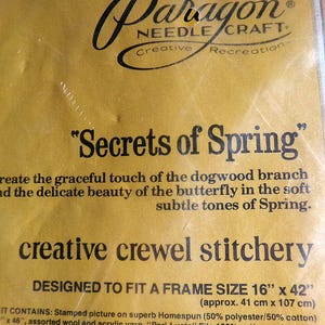 Kit de broderie vintage Paragon Pont couvert 0419 JAMAIS OUVERT NSA