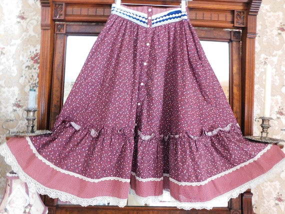 Velvet Accent Calico Gunne Sax Gunnies Vintage 197
