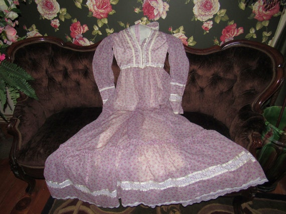 Fairytale Princess Calico Gunne Sax Vintage 1970s