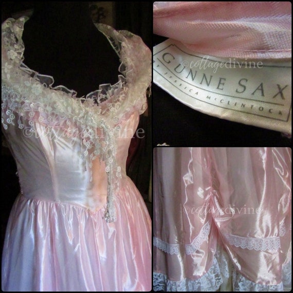 GUNNE SAX Cinderella Pink Princess Vintage Dress … - image 5