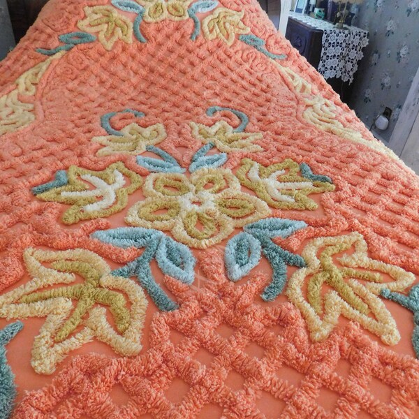 Ruffled Chenille Bedspread Etsy
