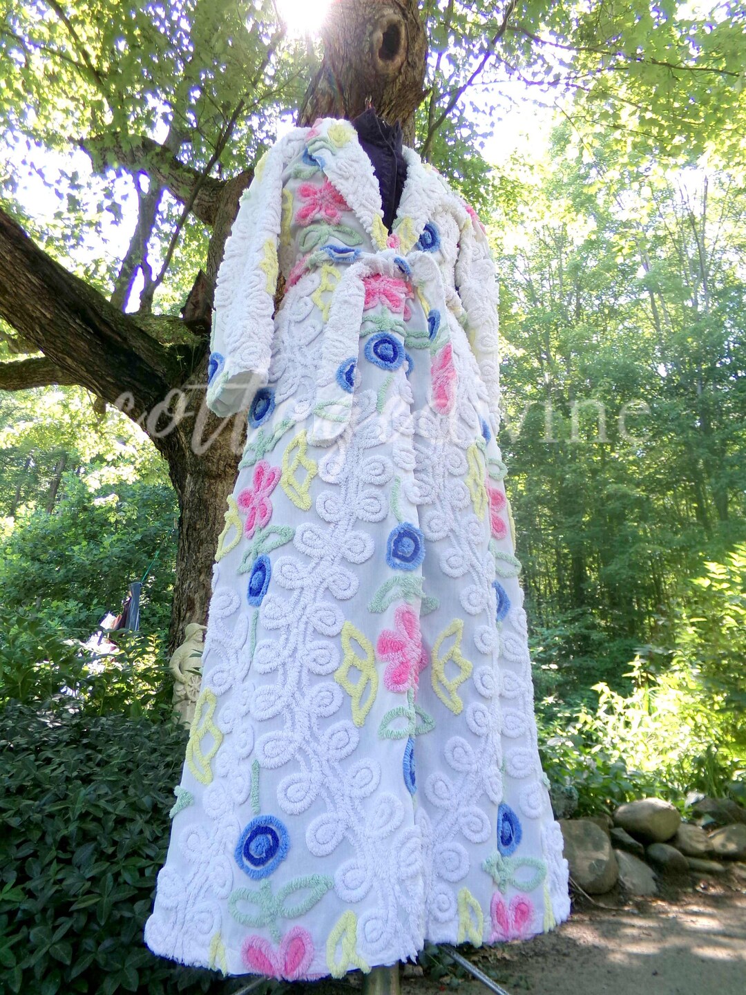 Original Canyon Group Chenille Robe, Nanny Style Vintage Bathrobe ...