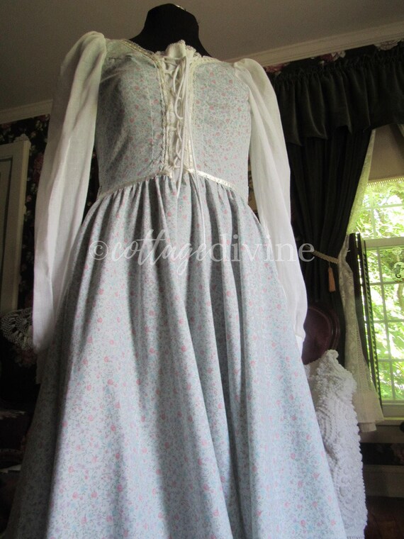 GUNNE SAX Starlight Dreamy Blue Calico Vintage 19… - image 6