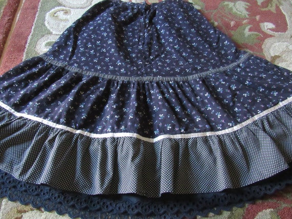 Gunne Sax Gunnies Vintage 1970s Calico Prairie Pea
