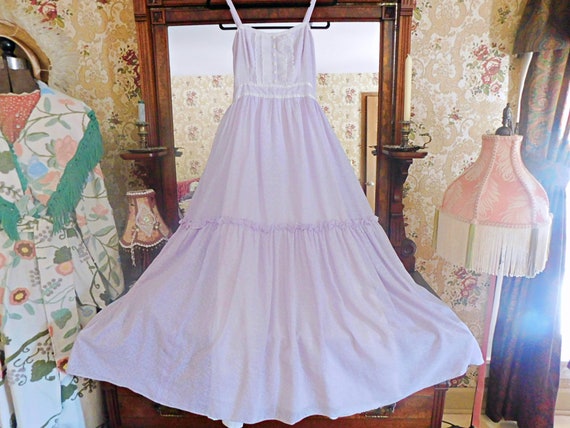 Lilac Mist Gunne Sax Vintage 1970s Victorian Prair