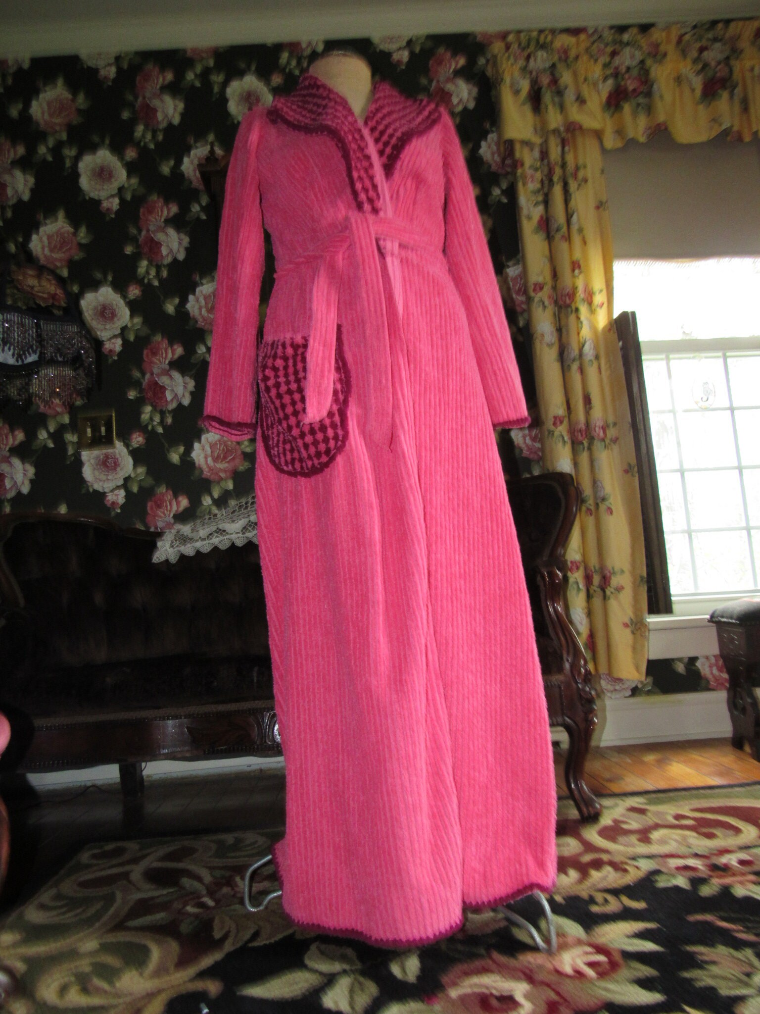 Fabulous Pinup Pink 1940s CrownTuft Robe Vintage Chenille | Etsy