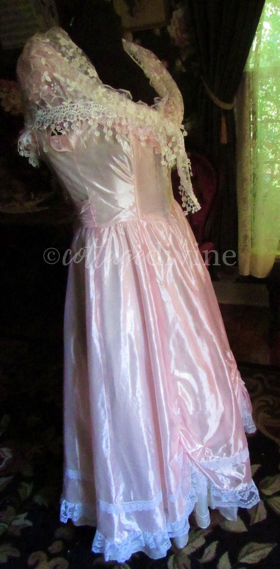 GUNNE SAX Cinderella Pink Princess Vintage Dress … - image 8