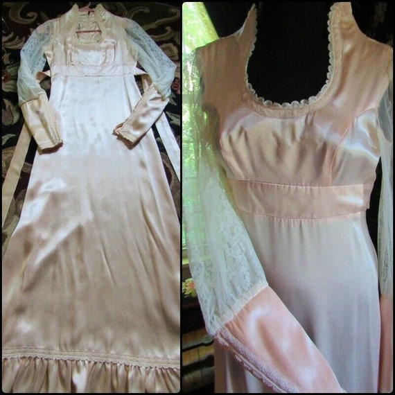 GUNNE SAX Vintage Dreamy Satin Slinky Victorian S… - image 1