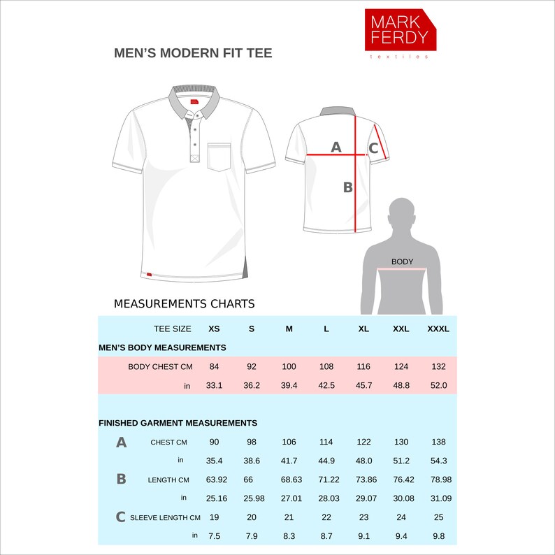 Pdf polo shirt pattern for men's | Etsy