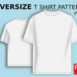 PDF Oversize T shirt Sewing Pattern for Men XS / XXL