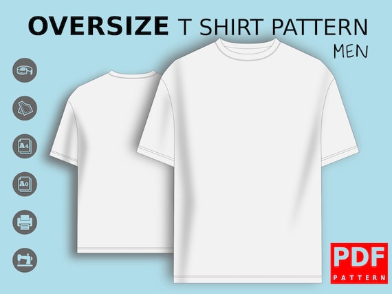 Oversize T Sewing Pattern for Men XS / XXL -