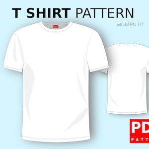 Patrón de costura de camisetas PDF para hombre XS / XXXL