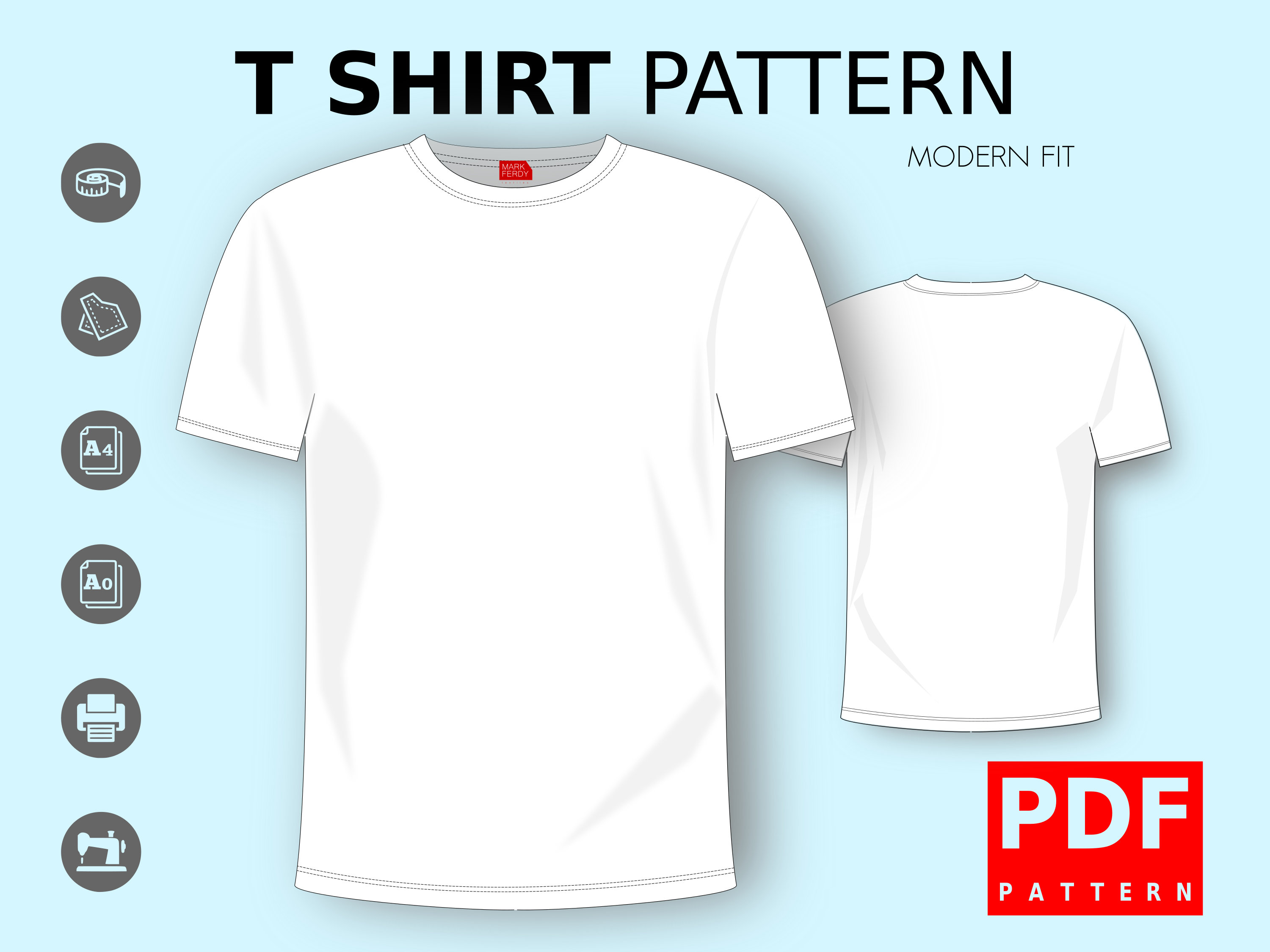 PDF T Shirts Sewing Pattern for XS / XXXL - Etsy