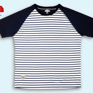 Raglan T-shirt Layered long Sleeve Sewing Pattern for Men XS / XXXL image 4