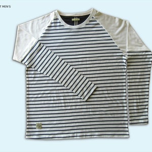 Raglan T-shirt Layered long Sleeve Sewing Pattern for Men XS / XXXL image 6