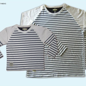 Raglan T-shirt Layered long Sleeve Sewing Pattern for Men XS / XXXL image 7