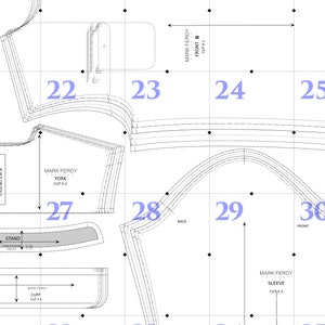 PDF Naaipatroon voor overhemd met lange mouwen voor heren XS / XXL afbeelding 8