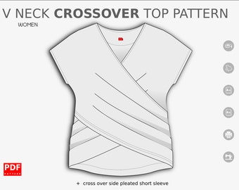 Cross Over Top Sewing Patterns - Etsy