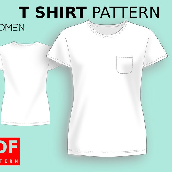 PDF T Shirt Sewing Pattern for women XS / XXXL