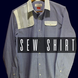 PDF Long Sleeve Shirt Sewing Pattern for Men XS / XXL image 2