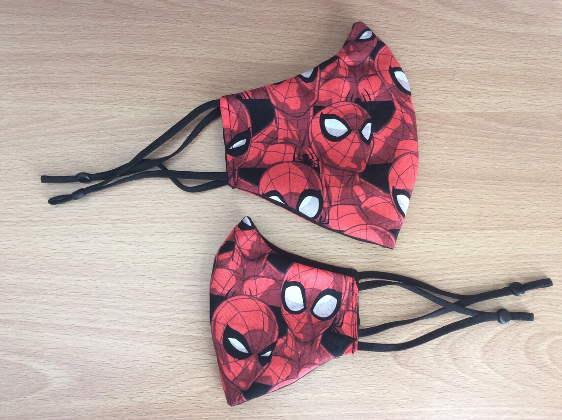 Spiderman Face Mask - Etsy UK