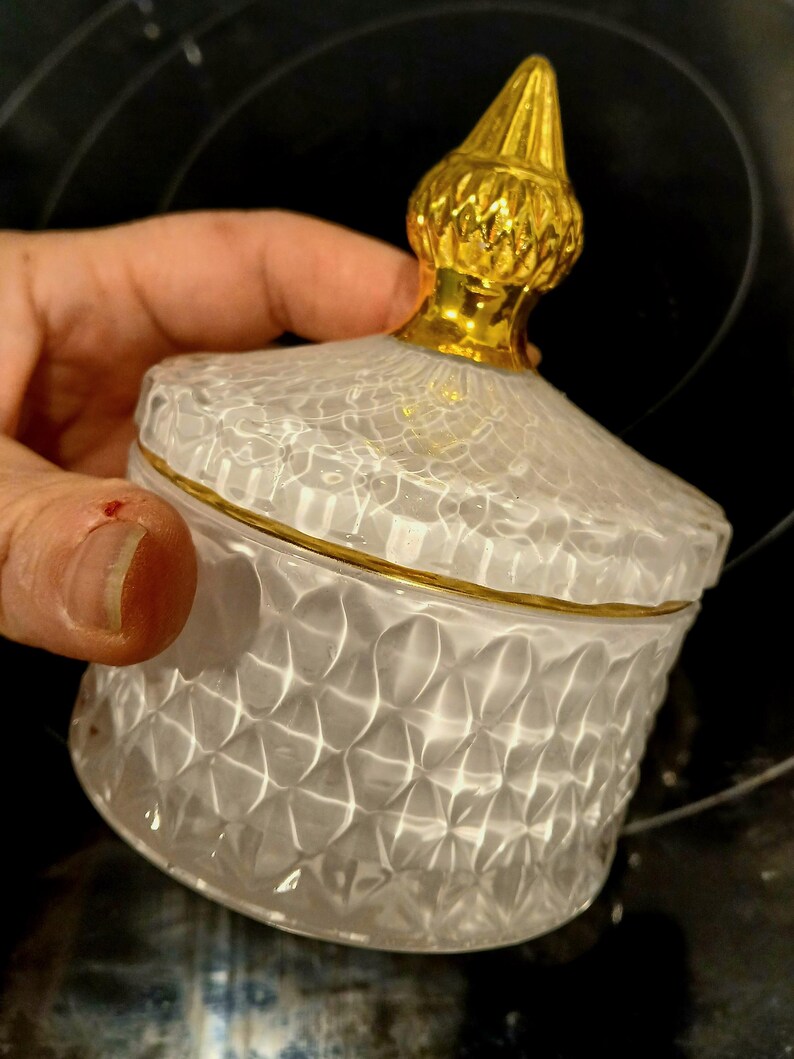 Vintage Ornate Jewelry Box French Gold Trinket Antique Jewelry Casket Christmas for wife image 2