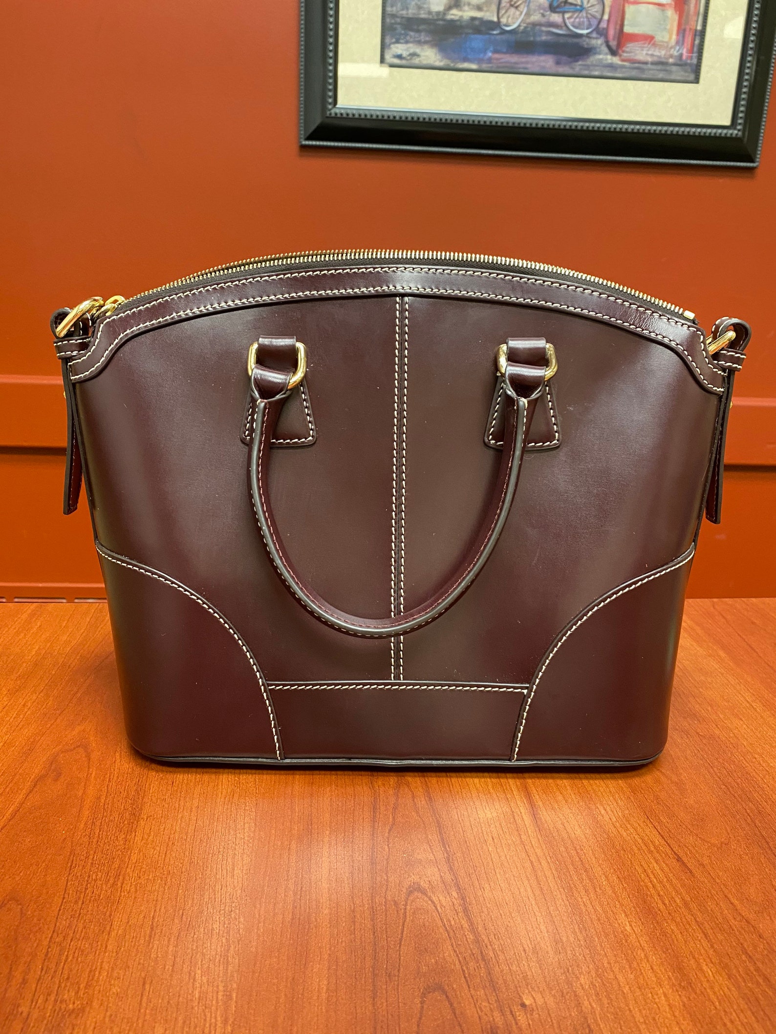 LIKE NEW Authentic Dooney and Bourke Leather Maroon Shoulder Etsy