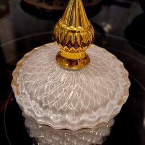 Vintage Ornate Jewelry Box French Gold Trinket Antique Jewelry Casket Christmas for wife image 4
