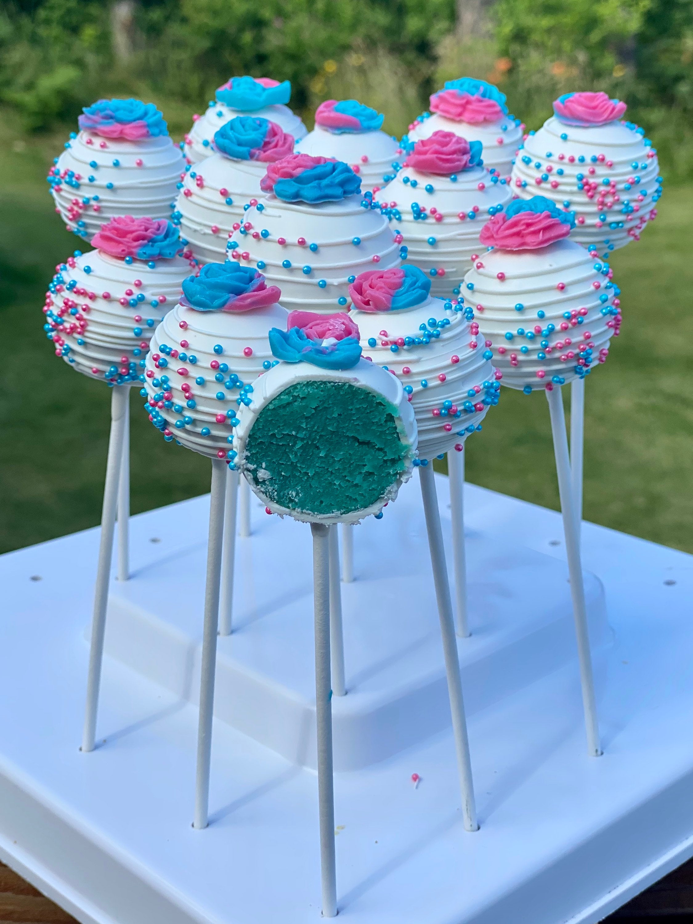 Gender reveal cake pops 12 Etsy