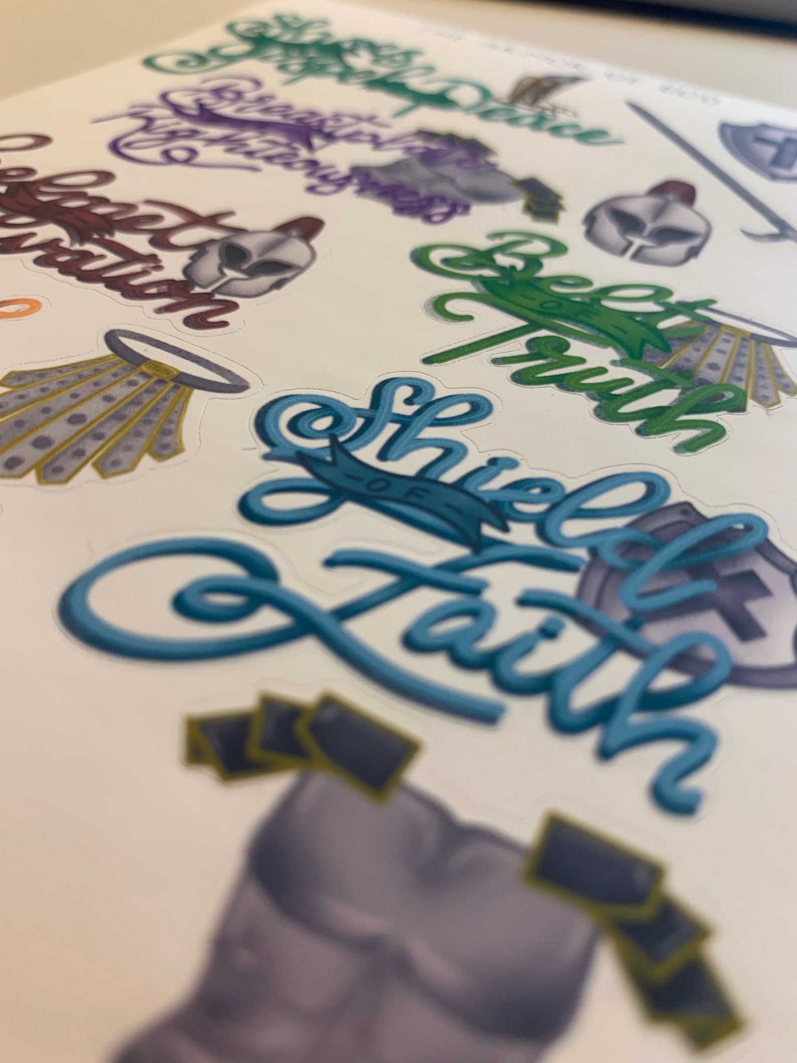 Armor of God Sticker Sheet Matte Vinyl Stickers Bible Etsy
