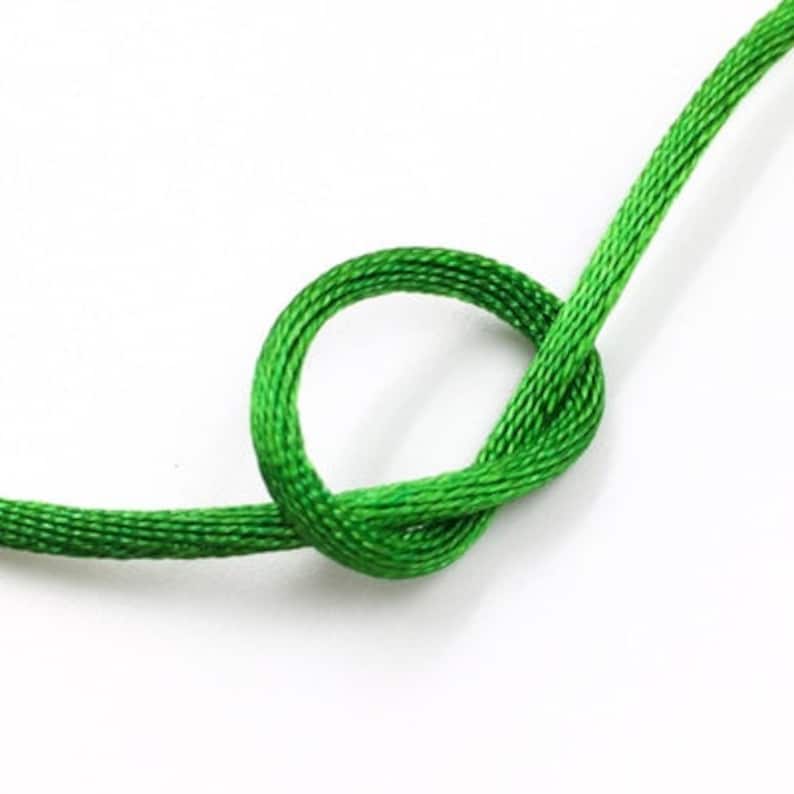 CYM16 | Green Sold by Metre | 2 mm dia Korean Silk Knotting Cord