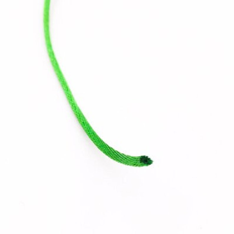 CYM16 | Green Sold by Metre | 2 mm dia Korean Silk Knotting Cord