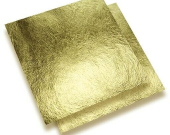 24K Gold Leaf Super Thin Foil, 25x25 mm, Unit: sheet | NJGF25