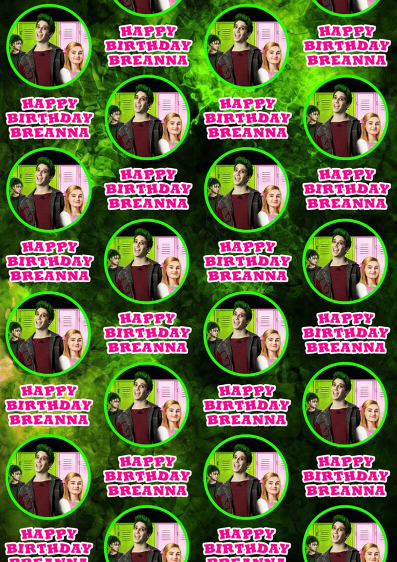 DISNEY ZOMBIES Personalised Wrapping Paper Disney Zombies Etsy