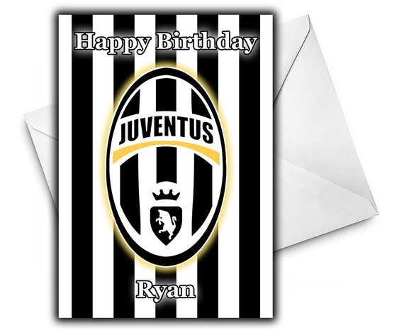 Juventus Fc Carte D Anniversaire Personnalisee Juventus Etsy