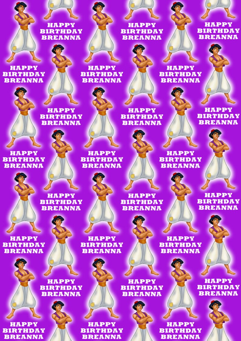 DISNEY ALADDIN Personalised Wrapping Paper Disney | Etsy