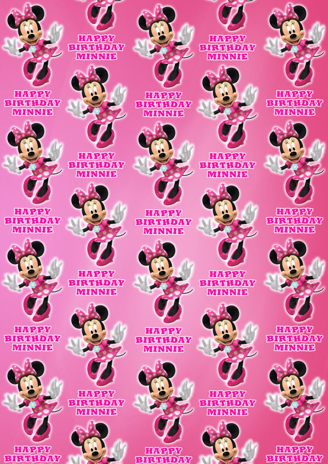 MINNIE MOUSE Personalised Wrapping Paper Minnie Mouse Etsy