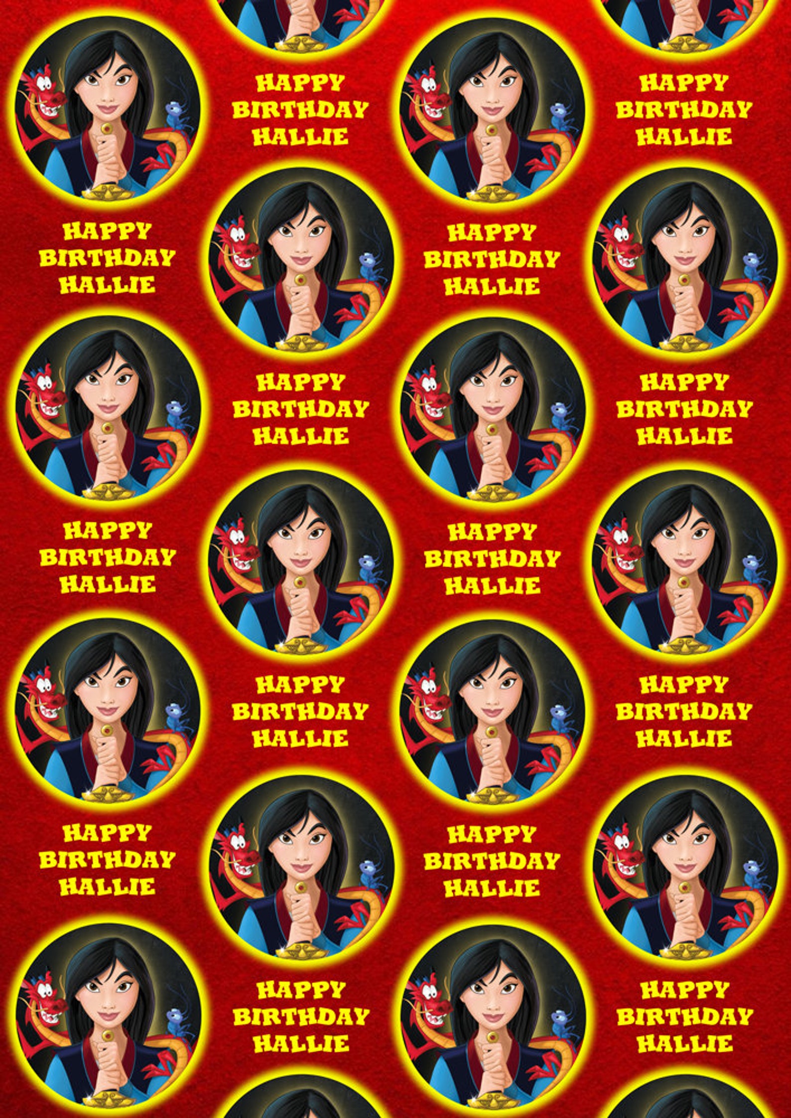 DISNEY MULAN Personalised Wrapping Paper Disney Mulan Etsy DISNEY MULAN Personalised Wrapping Paper Disney Mulan Etsy