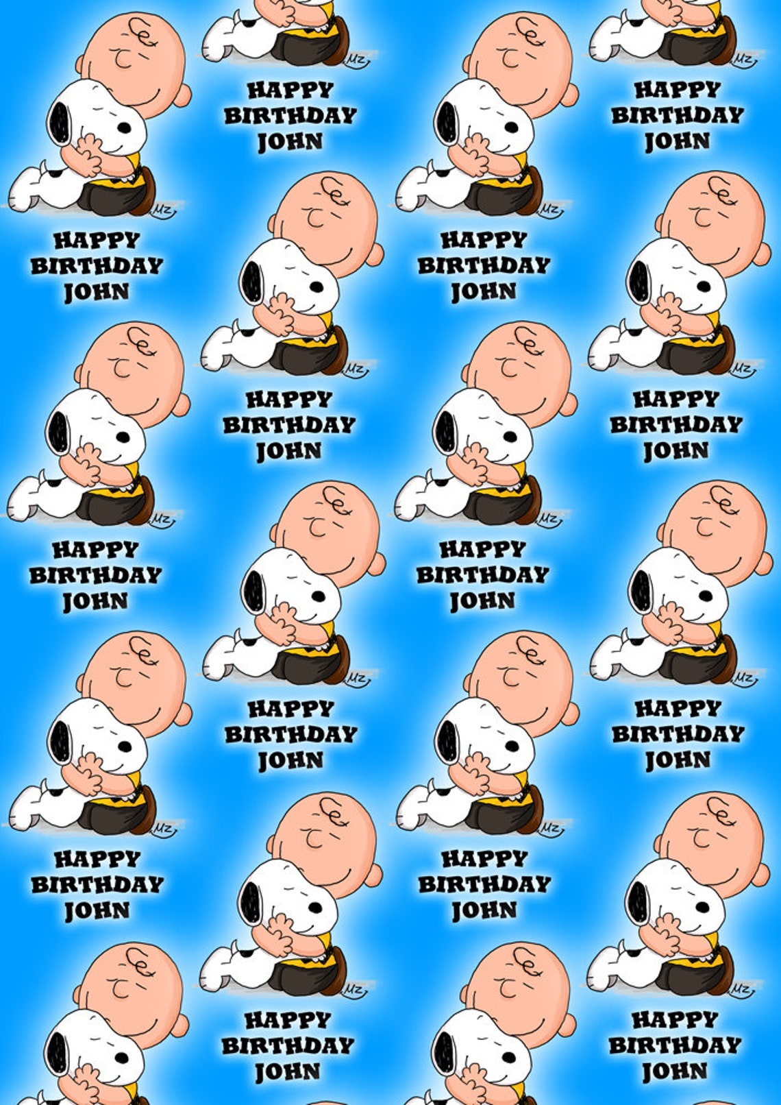 CHARLIE BROWN SNOOPY Personalised Wrapping Paper Charlie Etsy
